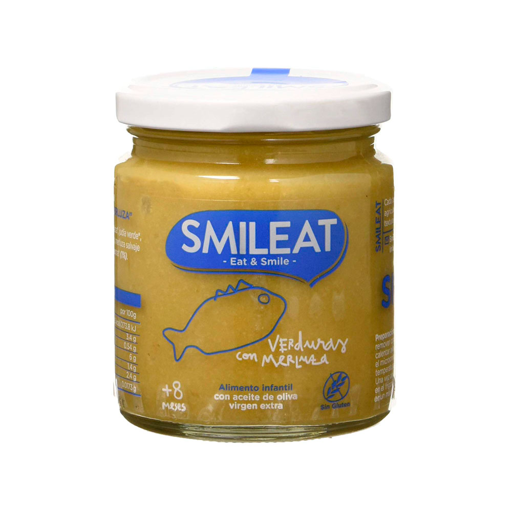 Potito verduras ecológicas con merluza Smileat 230gr