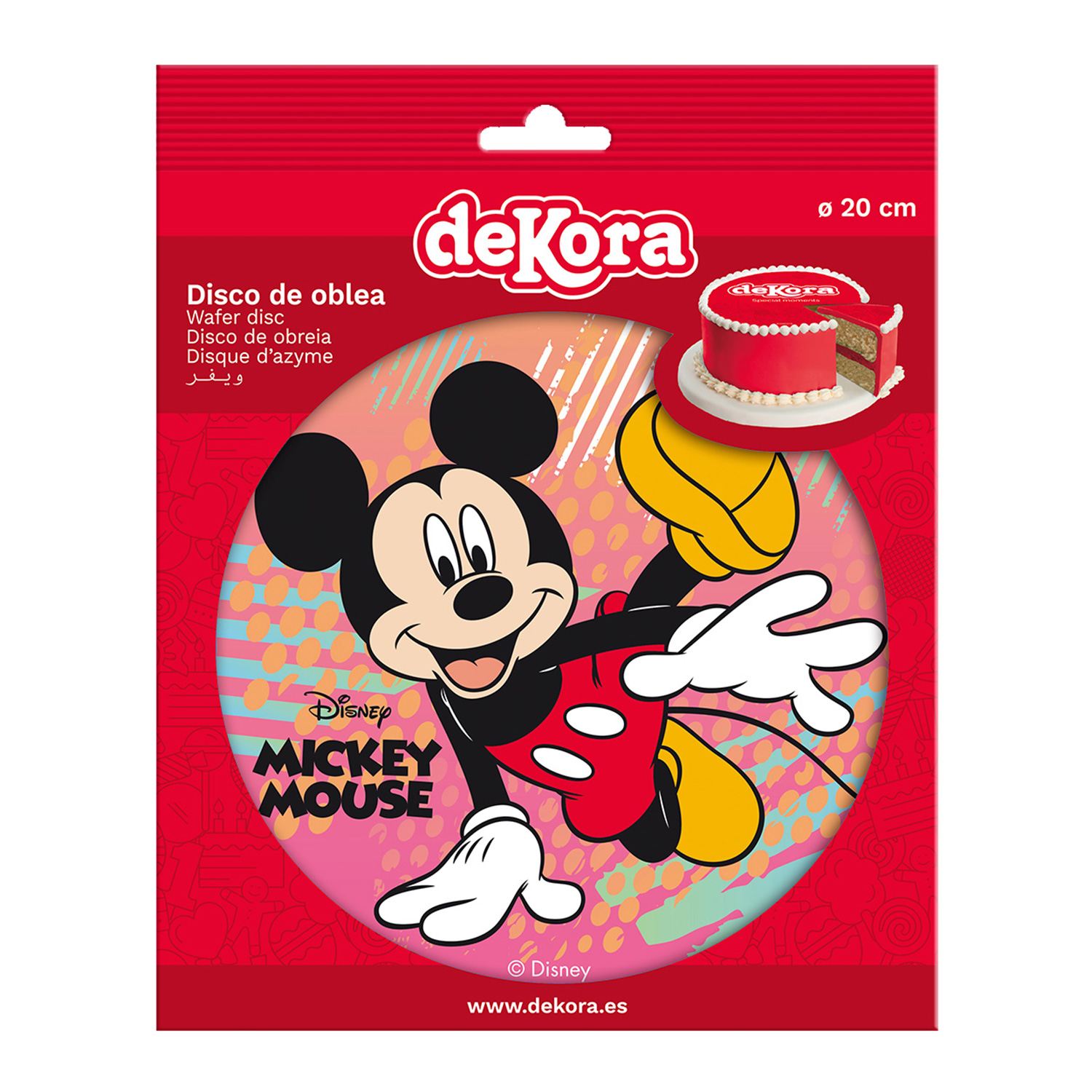 Oblea para tartas Mickey Mouse deKora – Sin trazas de leche | Tienda sin  alérgenos