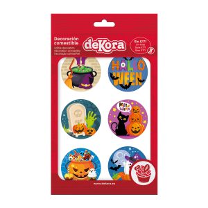 Discos oblea comestibles Halloween deKora