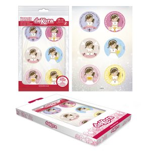 Mix 6 discos oblea comestibles niña comunión Zero DeKora