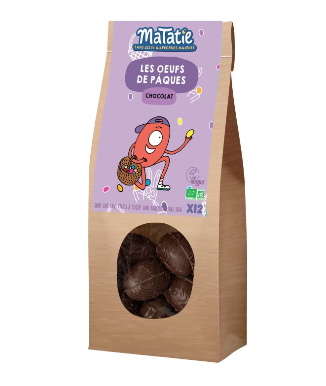 Huevos de chocolate sin alérgenos Matatie