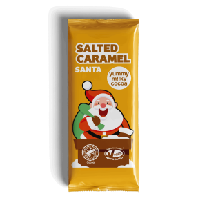 Papa Noel de chocolate y caramelo salado Plamil