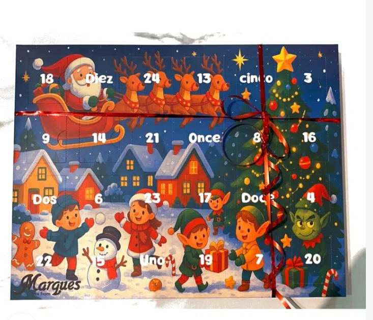 Calendario de Adviento Premiere (Chocolate suave, 24 piezas, 145g) Confitería Marqués